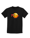 Kissy Face Emoji Childrens Dark T-Shirt-Childrens T-Shirt-TooLoud-Black-X-Small-Davson Sales