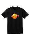 Kissy Face Emoji Girl Adult Dark T-Shirt-Mens T-Shirt-TooLoud-Black-Small-Davson Sales