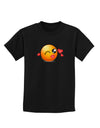 Kissy Face Emoji Girl Childrens Dark T-Shirt-Childrens T-Shirt-TooLoud-Black-X-Small-Davson Sales