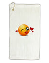 Kissy Face Emoji Girl Micro Terry Gromet Golf Towel 16 x 25 inch-Golf Towel-TooLoud-White-Davson Sales