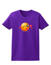 Kissy Face Emoji Girl Womens Dark T-Shirt