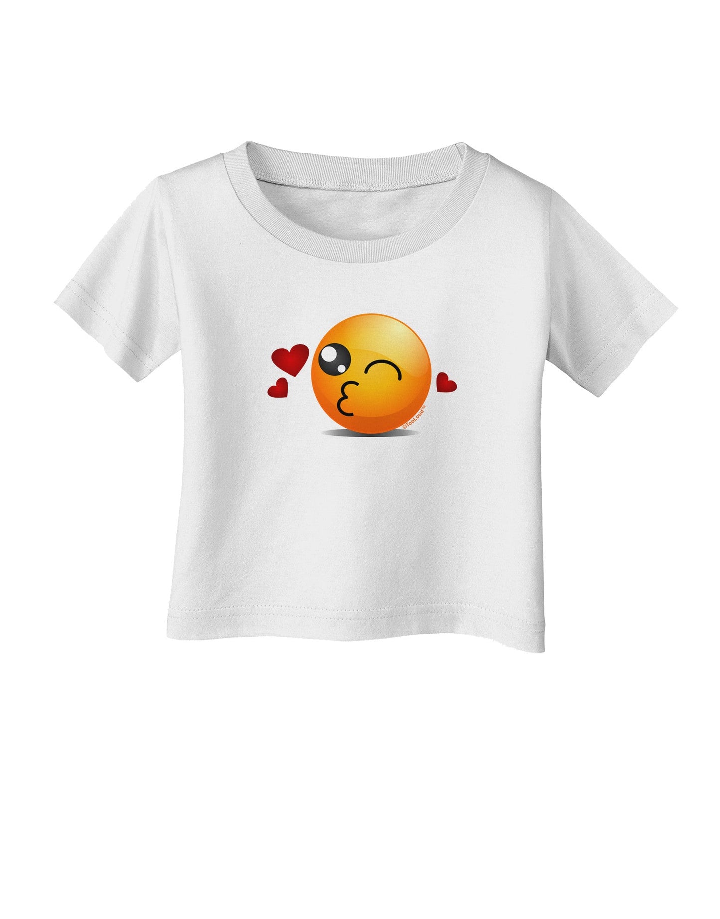 Kissy Face Emoji Infant T-Shirt-Infant T-Shirt-TooLoud-White-06-Months-Davson Sales