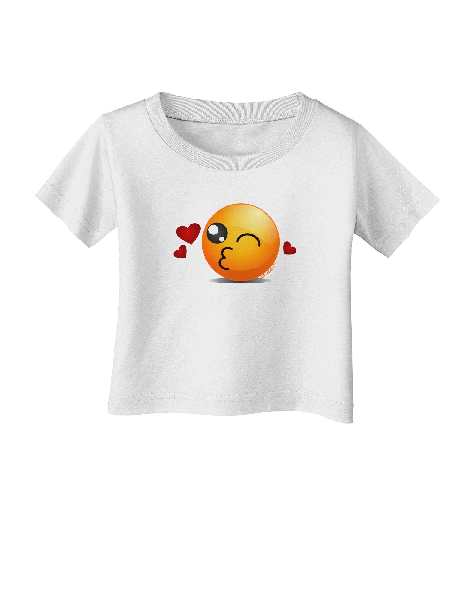 Kissy Face Emoji Infant T-Shirt-Infant T-Shirt-TooLoud-White-06-Months-Davson Sales