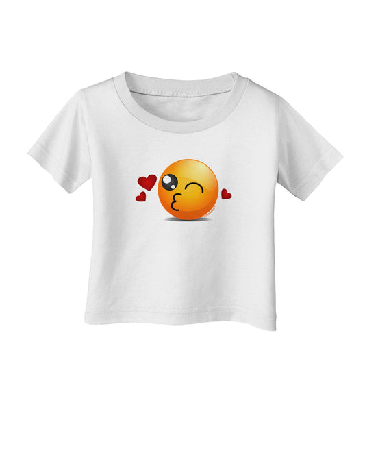 Kissy Face Emoji Infant T-Shirt-Infant T-Shirt-TooLoud-White-06-Months-Davson Sales