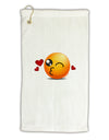 Kissy Face Emoji Micro Terry Gromet Golf Towel 16 x 25 inch-Golf Towel-TooLoud-White-Davson Sales