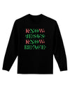 Know Jesus Know Peace Christmas Adult Long Sleeve Dark T-Shirt-TooLoud-Black-Small-Davson Sales