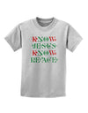 Know Jesus Know Peace Christmas Childrens T-Shirt-Childrens T-Shirt-TooLoud-AshGray-X-Small-Davson Sales