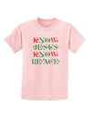 Know Jesus Know Peace Christmas Childrens T-Shirt-Childrens T-Shirt-TooLoud-PalePink-X-Small-Davson Sales