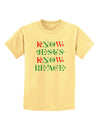 Know Jesus Know Peace Christmas Childrens T-Shirt-Childrens T-Shirt-TooLoud-Daffodil-Yellow-X-Small-Davson Sales