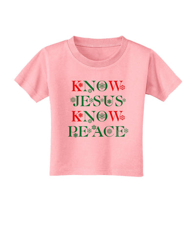 Know Jesus Know Peace Christmas Toddler T-Shirt-Toddler T-Shirt-TooLoud-Candy-Pink-2T-Davson Sales