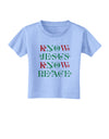 Know Jesus Know Peace Christmas Toddler T-Shirt-Toddler T-Shirt-TooLoud-Aquatic-Blue-2T-Davson Sales