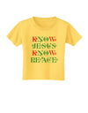 Know Jesus Know Peace Christmas Toddler T-Shirt-Toddler T-Shirt-TooLoud-Yellow-2T-Davson Sales