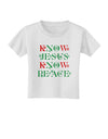 Know Jesus Know Peace Christmas Toddler T-Shirt-Toddler T-Shirt-TooLoud-White-2T-Davson Sales