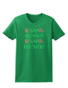 Know Jesus Know Peace Christmas Womens Dark T-Shirt-TooLoud-Kelly-Green-X-Small-Davson Sales