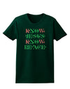 Know Jesus Know Peace Christmas Womens Dark T-Shirt-TooLoud-Forest-Green-Small-Davson Sales