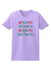 Know Jesus Know Peace Christmas Womens T-Shirt-Womens T-Shirt-TooLoud-Lavender-X-Small-Davson Sales