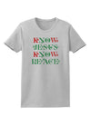 Know Jesus Know Peace Christmas Womens T-Shirt-Womens T-Shirt-TooLoud-AshGray-X-Small-Davson Sales