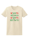 Know Jesus Know Peace Christmas Womens T-Shirt-Womens T-Shirt-TooLoud-Natural-X-Small-Davson Sales