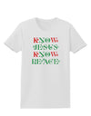 Know Jesus Know Peace Christmas Womens T-Shirt-Womens T-Shirt-TooLoud-White-X-Small-Davson Sales