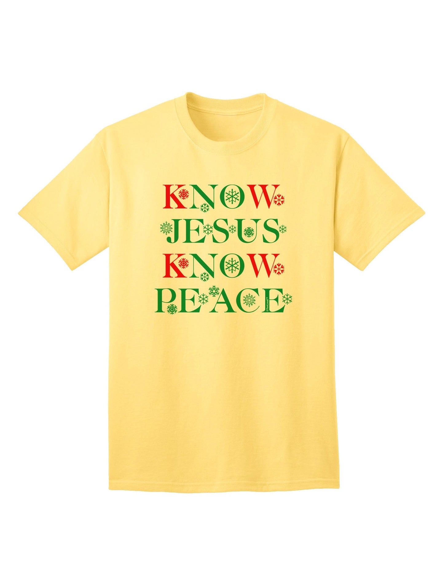 Know Jesus, Know Peace - Premium Christmas Adult T-Shirt Collection-Mens T-shirts-TooLoud-Yellow-Small-Davson Sales