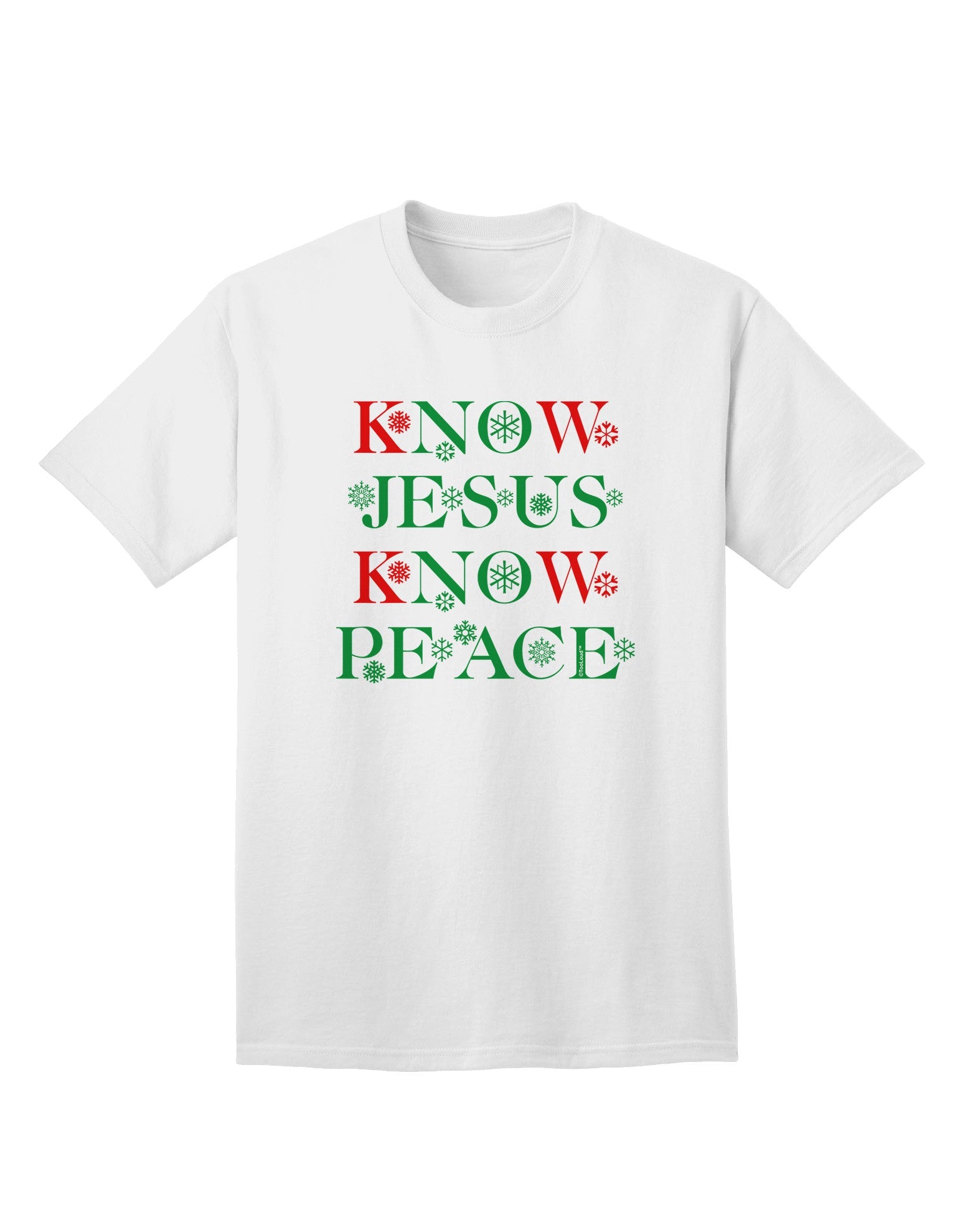 Know Jesus, Know Peace - Premium Christmas Adult T-Shirt Collection-Mens T-shirts-TooLoud-White-Small-Davson Sales