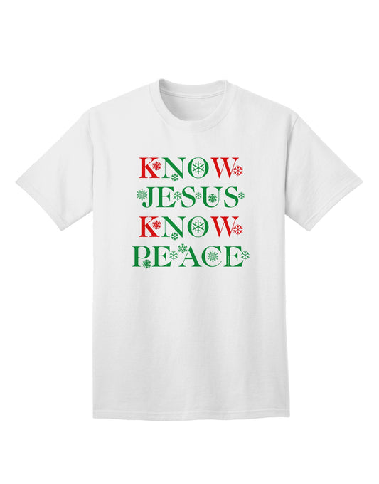 Know Jesus, Know Peace - Premium Christmas Adult T-Shirt Collection-Mens T-shirts-TooLoud-White-Small-Davson Sales