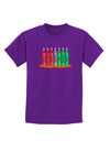 Kwanzaa Candles 7 Principles Childrens Dark T-Shirt-Childrens T-Shirt-TooLoud-Purple-X-Small-Davson Sales