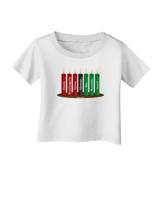 Kwanzaa Candles 7 Principles Infant T-Shirt-Infant T-Shirt-TooLoud-White-06-Months-Davson Sales