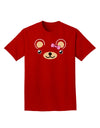 Kyu-T Ears - Beartholomea Girl Teddy Bear Adult Dark T-Shirt-Mens T-Shirt-TooLoud-Red-Small-Davson Sales