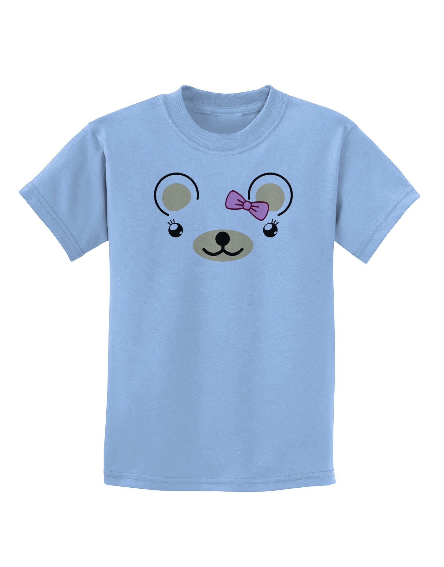 Kyu-T Ears - Beartholomea Girl Teddy Bear Childrens T-Shirt-Childrens T-Shirt-TooLoud-Light-Blue-X-Small-Davson Sales