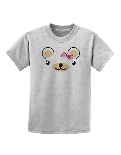 Kyu-T Ears - Beartholomea Girl Teddy Bear Childrens T-Shirt-Childrens T-Shirt-TooLoud-AshGray-X-Small-Davson Sales