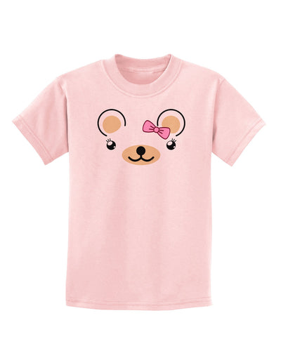 Kyu-T Ears - Beartholomea Girl Teddy Bear Childrens T-Shirt-Childrens T-Shirt-TooLoud-PalePink-X-Small-Davson Sales