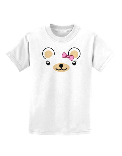 Kyu-T Ears - Beartholomea Girl Teddy Bear Childrens T-Shirt-Childrens T-Shirt-TooLoud-White-X-Small-Davson Sales