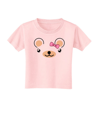 Kyu-T Ears - Beartholomea Girl Teddy Bear Toddler T-Shirt-Toddler T-Shirt-TooLoud-Light-Pink-2T-Davson Sales