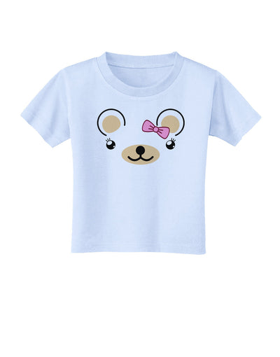 Kyu-T Ears - Beartholomea Girl Teddy Bear Toddler T-Shirt-Toddler T-Shirt-TooLoud-Light-Blue-2T-Davson Sales