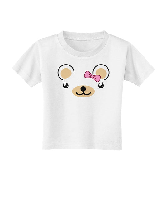 Kyu-T Ears - Beartholomea Girl Teddy Bear Toddler T-Shirt-Toddler T-Shirt-TooLoud-White-2T-Davson Sales