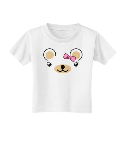 Kyu-T Ears - Beartholomea Girl Teddy Bear Toddler T-Shirt-Toddler T-Shirt-TooLoud-White-2T-Davson Sales