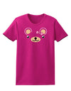 Kyu-T Ears - Beartholomea Girl Teddy Bear Womens Dark T-Shirt-TooLoud-Hot-Pink-Small-Davson Sales