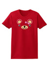 Kyu-T Ears - Beartholomea Girl Teddy Bear Womens Dark T-Shirt-TooLoud-Red-X-Small-Davson Sales