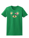 Kyu-T Ears - Beartholomea Girl Teddy Bear Womens Dark T-Shirt-TooLoud-Kelly-Green-X-Small-Davson Sales