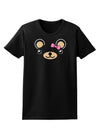 Kyu-T Ears - Beartholomea Girl Teddy Bear Womens Dark T-Shirt-TooLoud-Black-X-Small-Davson Sales