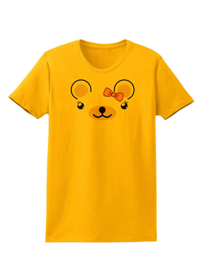 Kyu-T Ears - Beartholomea Girl Teddy Bear Womens T-Shirt-Womens T-Shirt-TooLoud-Gold-X-Small-Davson Sales