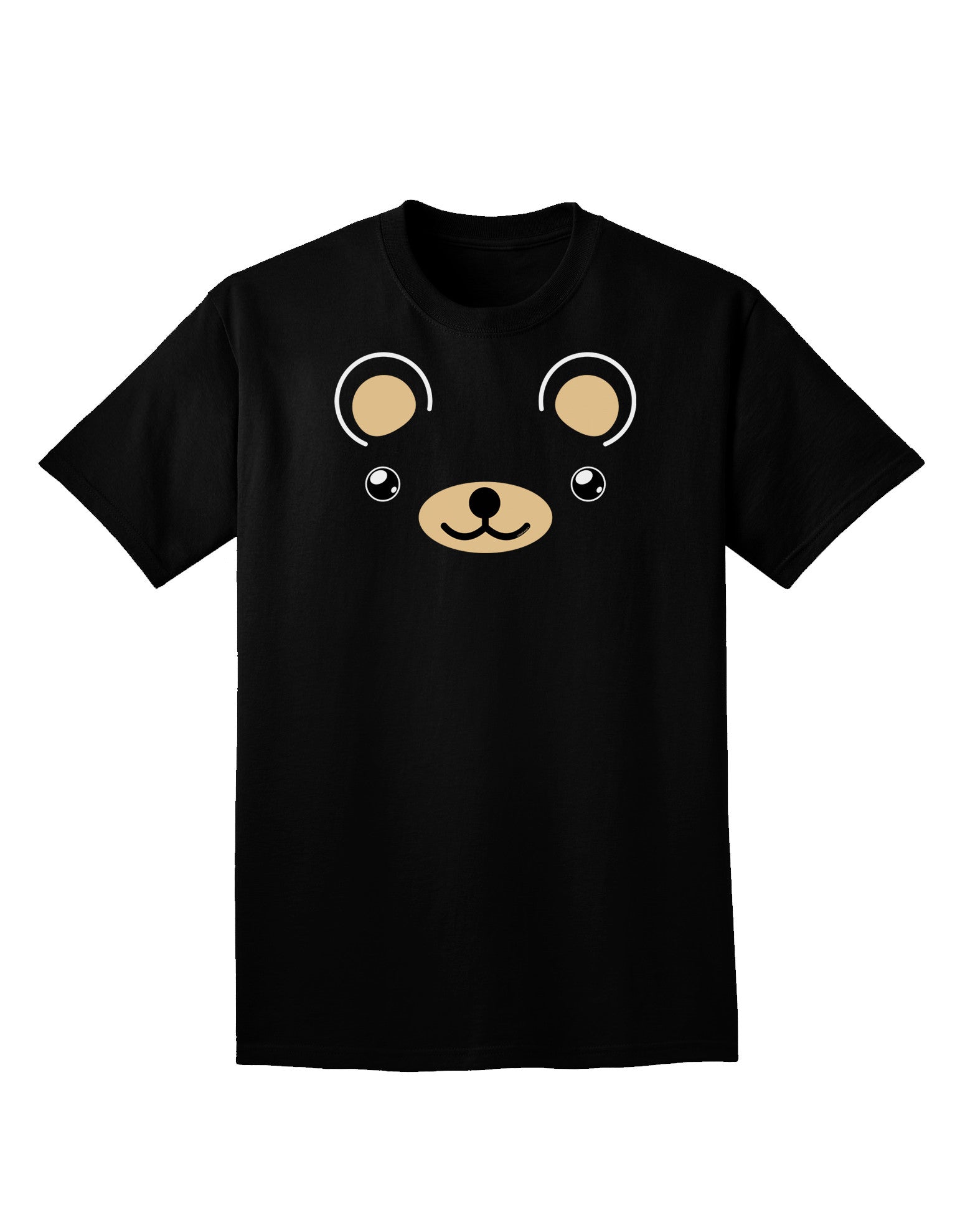 Kyu-T Ears - Beartholomew Teddy Bear Adult Dark V-Neck T-Shirt-Mens V-Neck T-Shirt-TooLoud-Black-Small-Davson Sales
