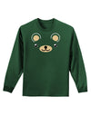 Kyu-T Ears - Beartholomew Teddy Bear Adult Long Sleeve Dark T-Shirt-TooLoud-Dark-Green-Small-Davson Sales