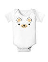 Kyu-T Ears - Beartholomew Teddy Bear Baby Romper Bodysuit-Baby Romper-TooLoud-White-06-Months-Davson Sales