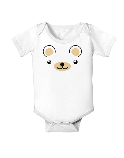 Kyu-T Ears - Beartholomew Teddy Bear Baby Romper Bodysuit-Baby Romper-TooLoud-White-06-Months-Davson Sales