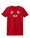 Kyu-T Ears - Beartholomew Teddy Bear Womens Dark T-Shirt-TooLoud-Red-X-Small-Davson Sales