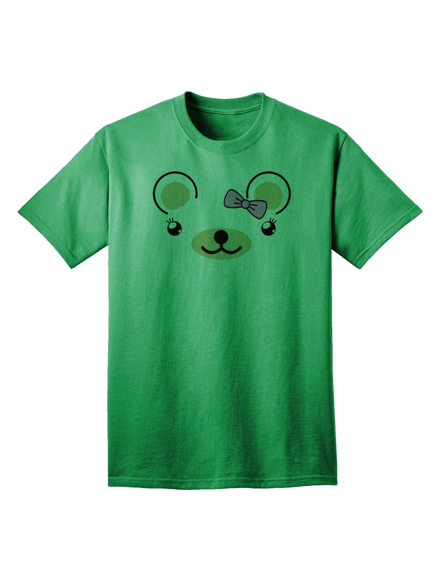 Kyu-T Ears Collection - Beartholomea Girl Teddy Bear Adult T-Shirt for the Modern Fashion-Conscious Adult-Mens T-shirts-TooLoud-Kelly-Green-Small-Davson Sales