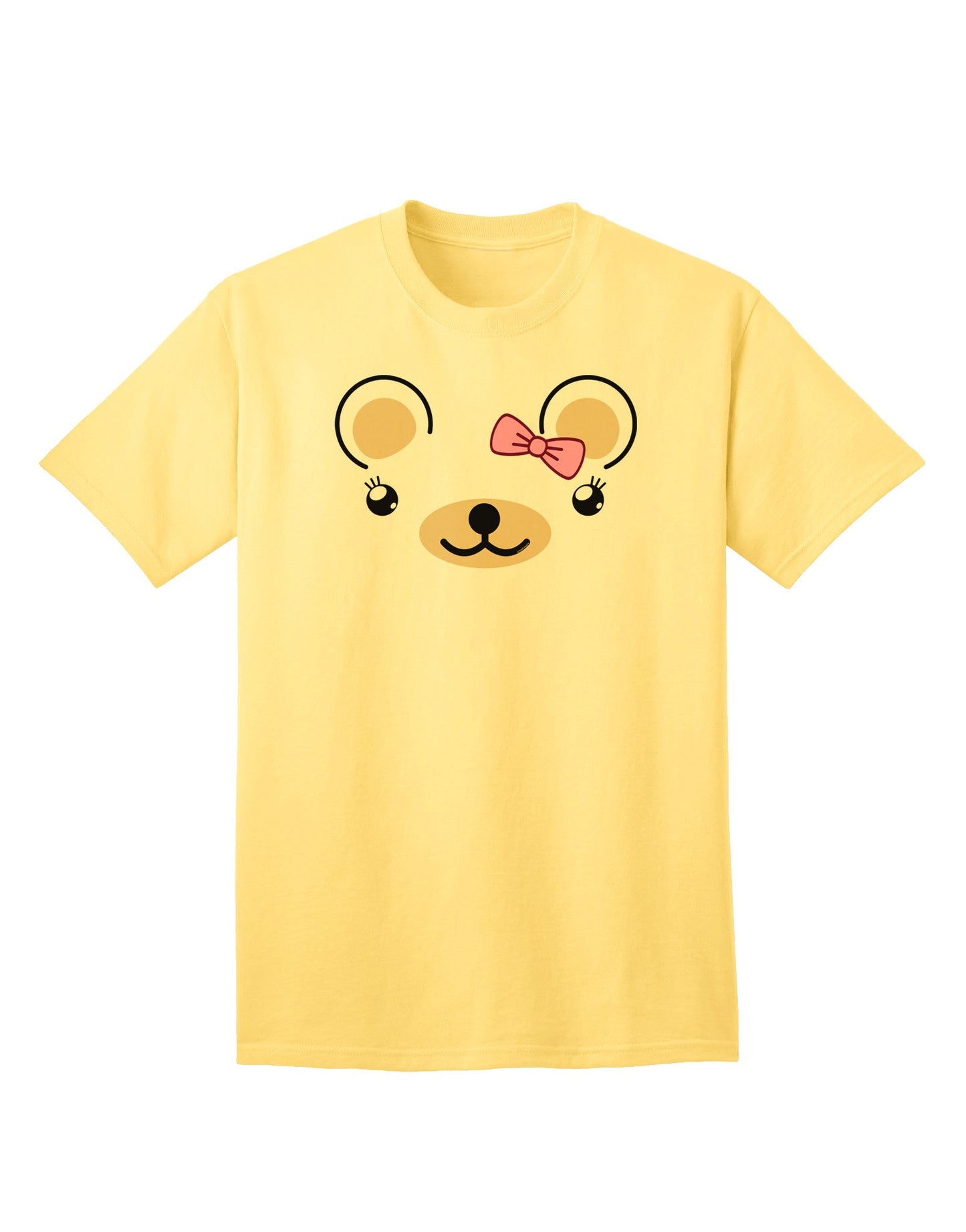Kyu-T Ears Collection - Beartholomea Girl Teddy Bear Adult T-Shirt for the Modern Fashion-Conscious Adult-Mens T-shirts-TooLoud-Yellow-Small-Davson Sales