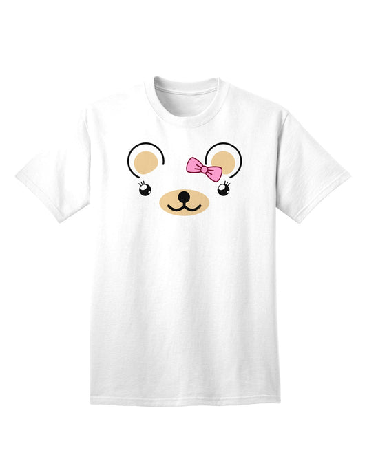Kyu-T Ears Collection - Beartholomea Girl Teddy Bear Adult T-Shirt for the Modern Fashion-Conscious Adult-Mens T-shirts-TooLoud-White-Small-Davson Sales